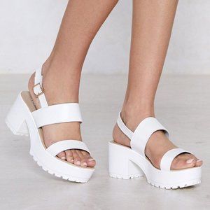 White Chunky Sandals, Brand new